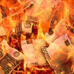 100,Euro,Banknotes,Burning,In,Flames